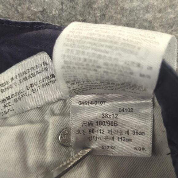 Levis 514 Pants Mens 38x32 Navy Straight Leg Five Pocket Rip Stop Canvas Cotton - Picture 7 of 12